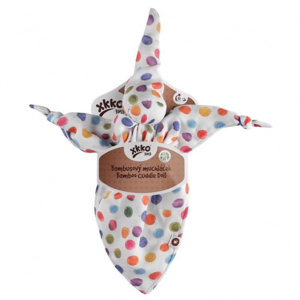 KIKKO Muchláček bambusový BMB - Watercolour Polka Dots