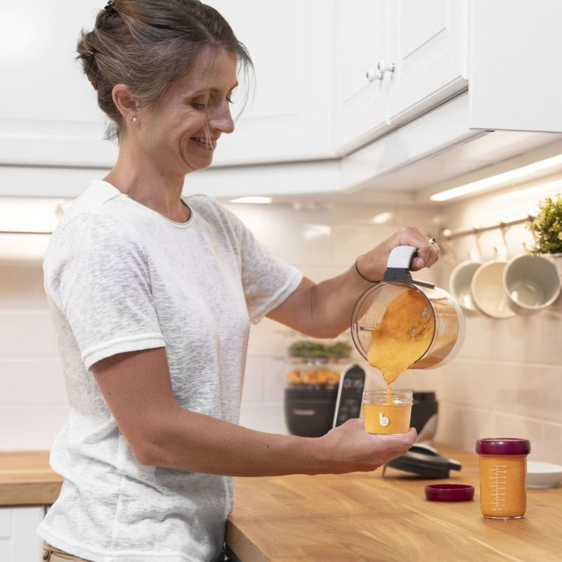 BABYMOOV Skleněné misky s víčky MULTISET (4x 100ml + 4x 220ml)