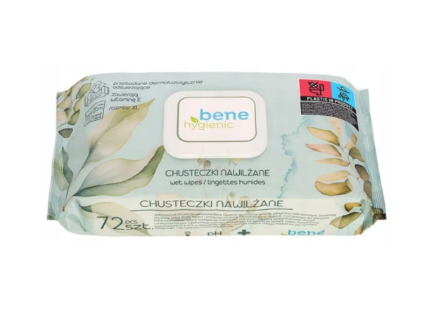 AKUKU Vlhčené ubrousky BENE HYGIENIC 72 ks - 72 ks