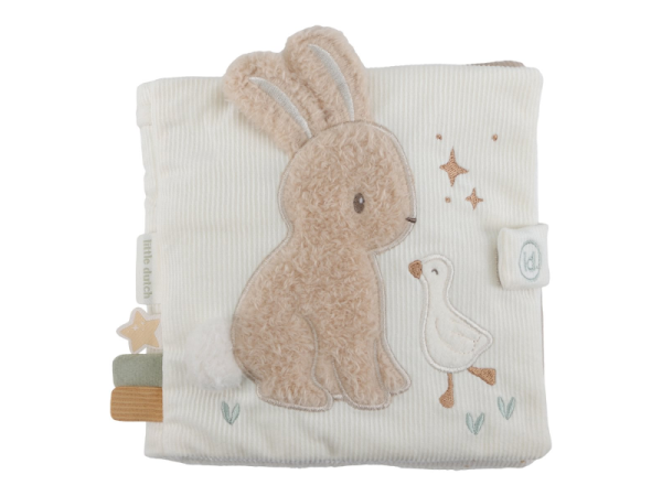 LITTLE DUTCH Textilní knížka s aktivitami Newborn Naturals - Textilní knížka s aktivitami