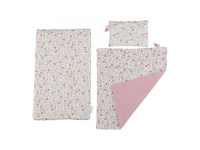 LITTLE DUTCH Postýlka pro panenky dřevěná s peřinkou Pink