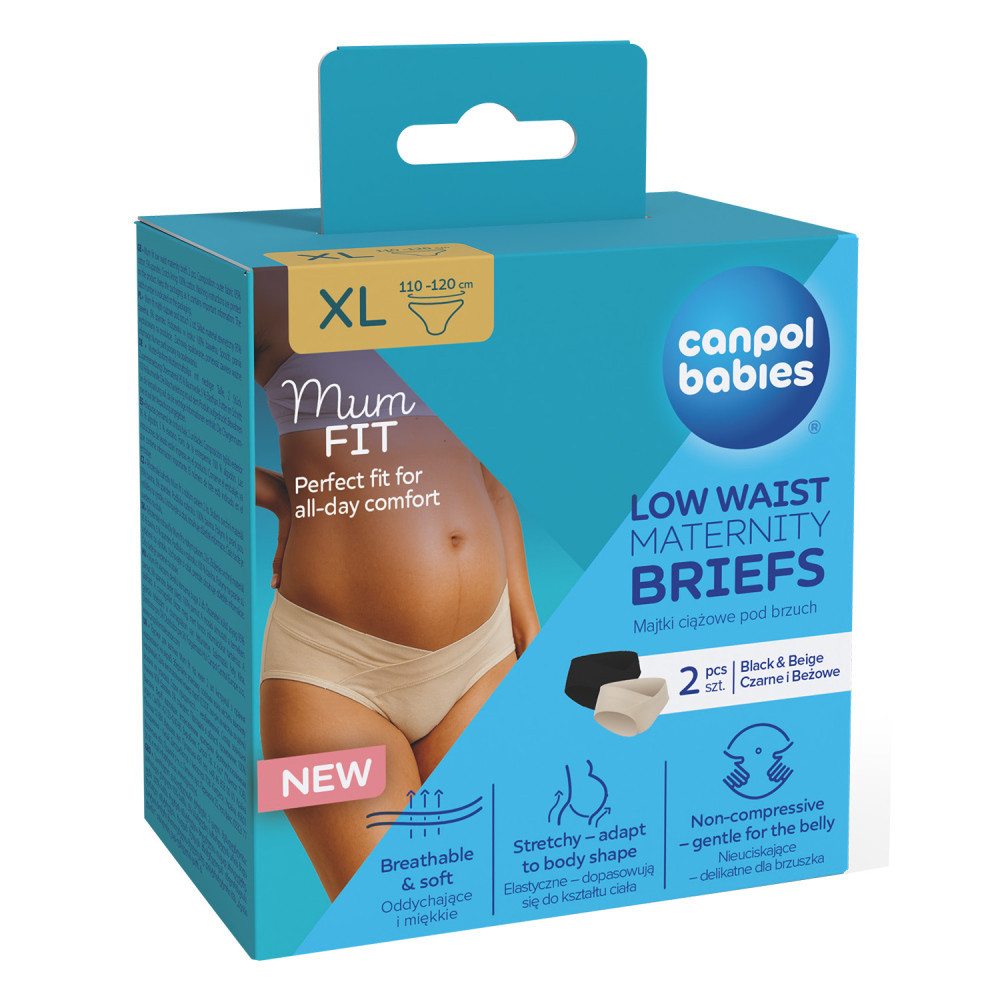 CANPOL BABIES Těhotenské kalhotky s nízkým pasem MumFIT 2ks