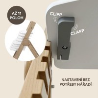 ZOPA Rostoucí dřevěná jídelní židlička Clipp & Clapp