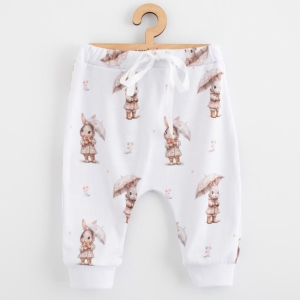 NEW BABY Dětské bavlněné kalhoty Jogger For Babies - bunny vel. 62