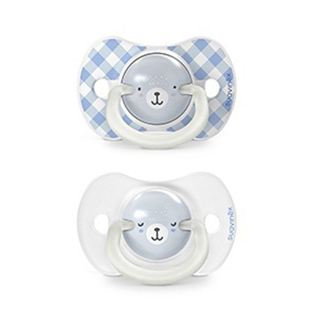 SUAVINEX Šidítko DEN&NOC fyziologické silikon WILD & FREE 6-18 m - 2 ks