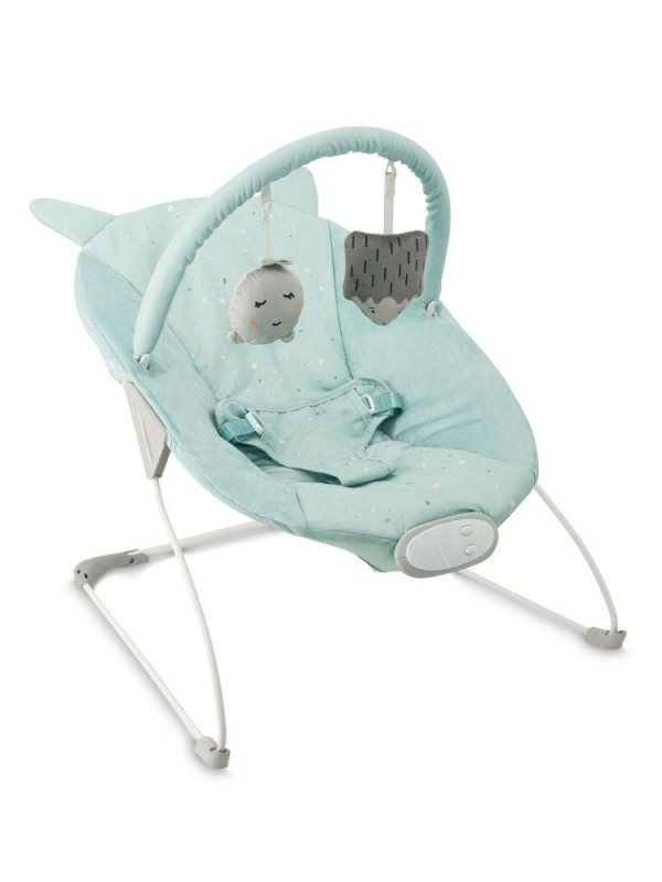 MOMI Vibrační lehátko s melodiemi GLOSSY -  modré