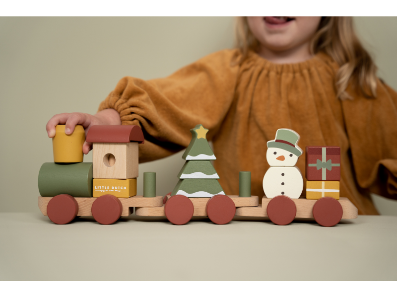 Little Dutch Vláček dřevěný vánoční