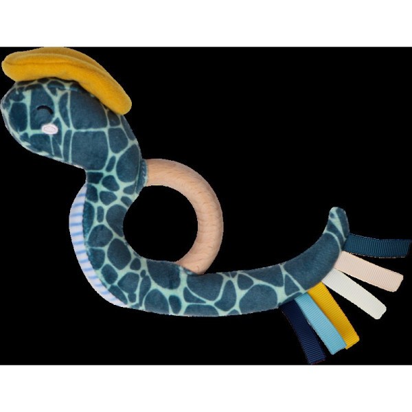 TRYCO Kousátko s dřevěným kroužkem - Had Steve