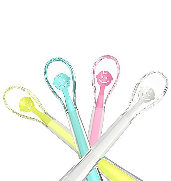 BABYONO Silikonová lžička Smile - mix barev / 1 ks