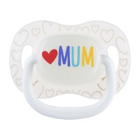 CANPOL BABIES Dudlík svítící silikonový symetrický LOVE MUM&DAD 6-18m 2ks