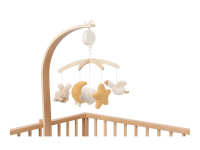 LITTLE DUTCH Hudební kolotoč dřevěný Newborn Naturals