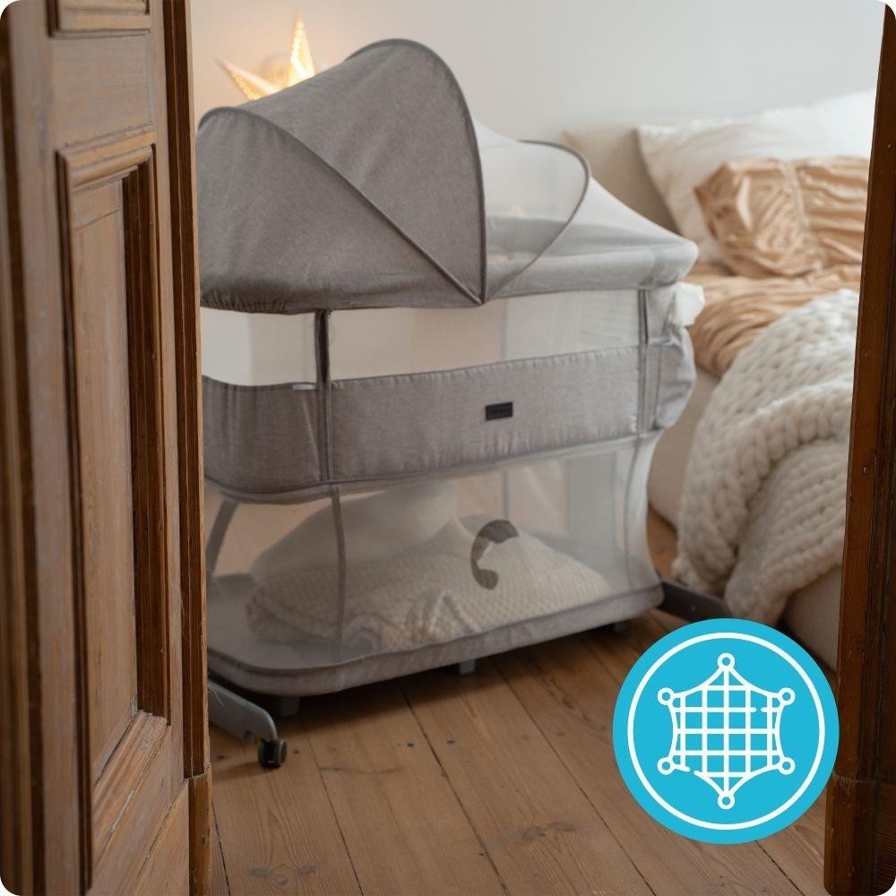 KIDNORT Postýlka Snäckskal