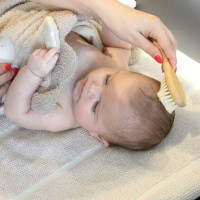 BO JUNGLE Sada dřevěných kartáčků Baby Care 3ks