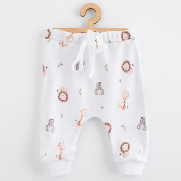 NEW BABY Dětské bavlněné kalhoty Jogger For Babies - safari vel. 62
