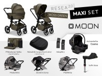 MOON Resea 2.0 Maxi set Kombinovaný kočárek + autosedačka