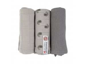 LODGER Swaddler Flame Tribe 3balení 70 x 70 cm - Mist