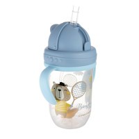 CANPOL BABIES Nevylévací hrneček se slámkou a závažím 270ml BONJOUR PARIS