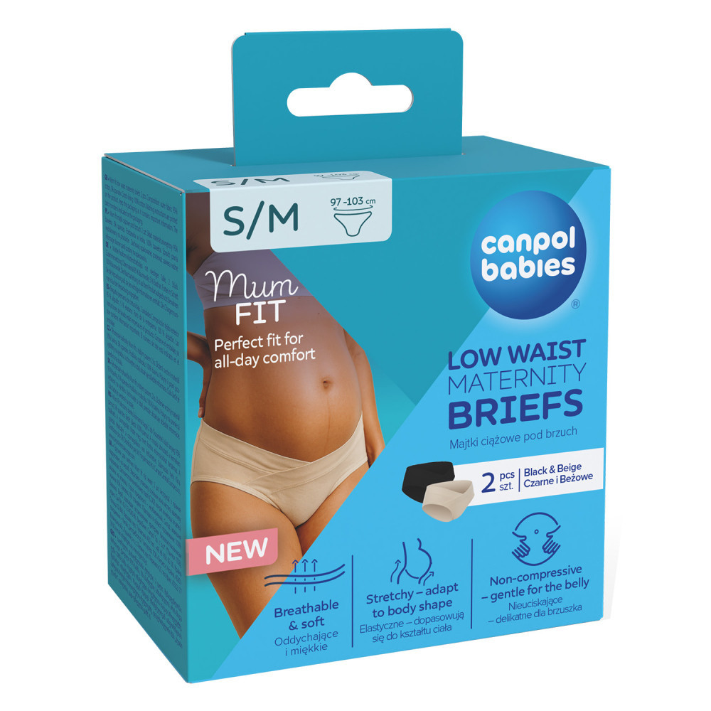 CANPOL BABIES Těhotenské kalhotky s nízkým pasem MumFIT 2ks - S/M 2ks