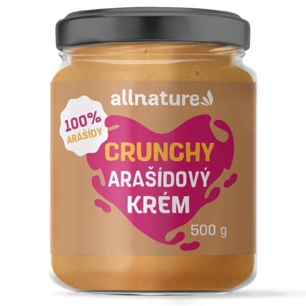 ALLNATURE Arašídový krém Crunchy 500 g - 500 g