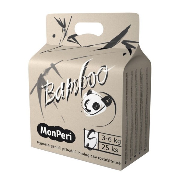 MonPeri Jednorázové dětské EKO pleny Bamboo S 3-6 Kg