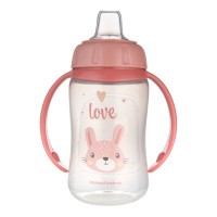 CANPOL BABIES Hrneček tréninkový CUTE ANIMALS se silikonovým pítkem 320ml