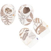 NEW BABY Kojenecký bavlněný set-capáčky a rukavičky