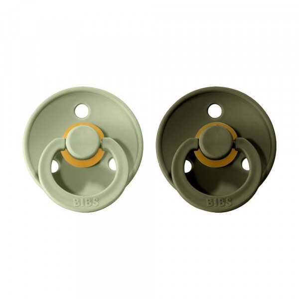 Bibs Colour vel.1 z přírodního kaučuku 2ks - Sage & Hunter Green