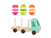 B-TOYS Náklaďák dřevěný Stack & Roll Fruit Truck