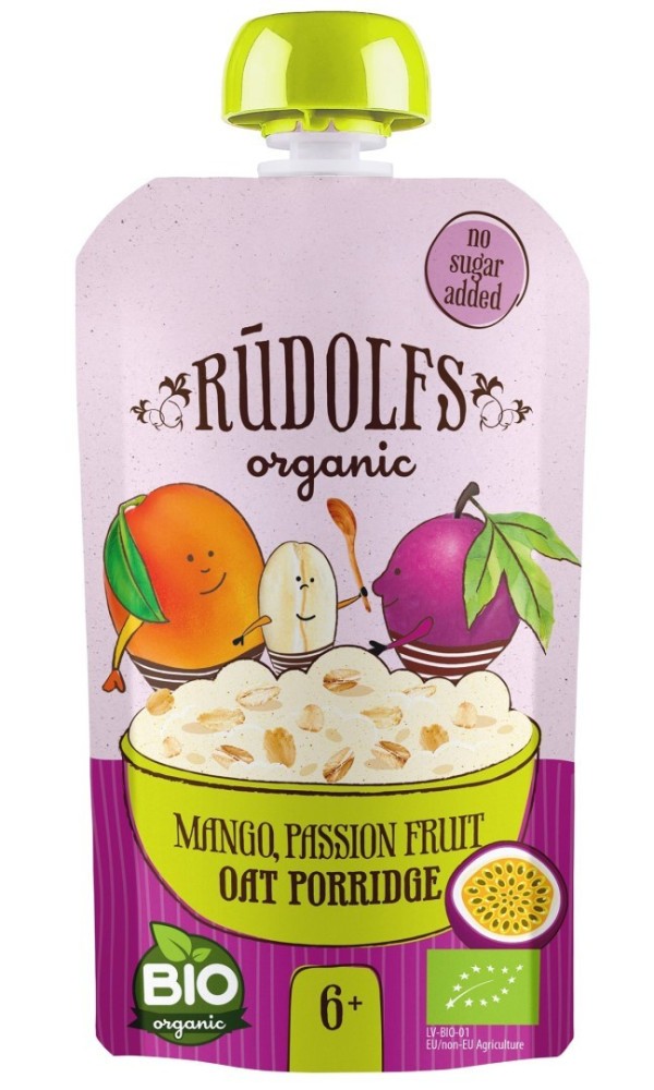 Rudolfs BIO kapsička Mango, celozrnná ovesná kaše 110 g - kapsička Mango, celozrnná ovesná kaše 110 g
