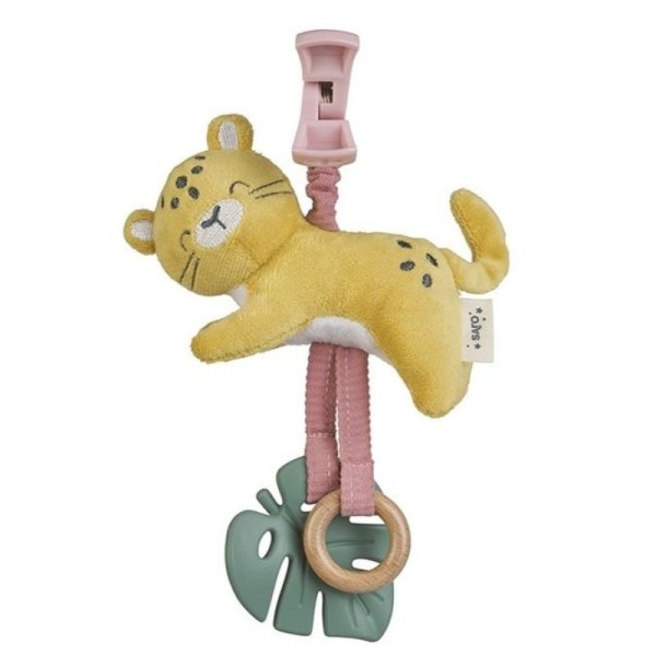 SARO BABY Závěsná hračka s klipem Jungle Party - Cheetah