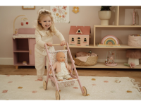 LITTLE DUTCH Kočárek pro panenky golfky dřevěné Pink