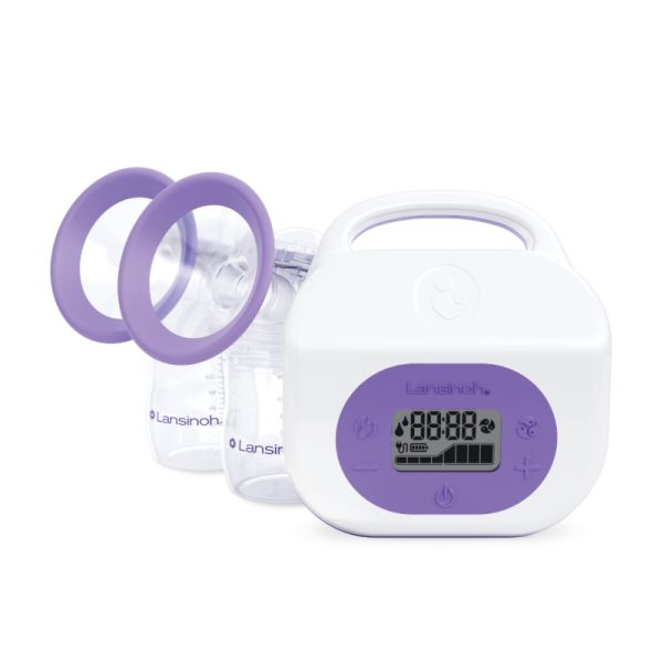 LANSINOH Dobíjecí elektrická dvojitá odsávačka mateřského mléka 2v1 - Dobíjecí elektrická dvojitá odsávačka mateřského mléka 2v1