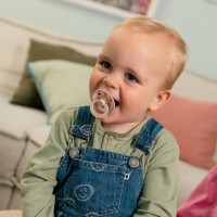 BIBS STUDIO Colour Block dudlíky z přírodního kaučuku 2ks - vel. 1