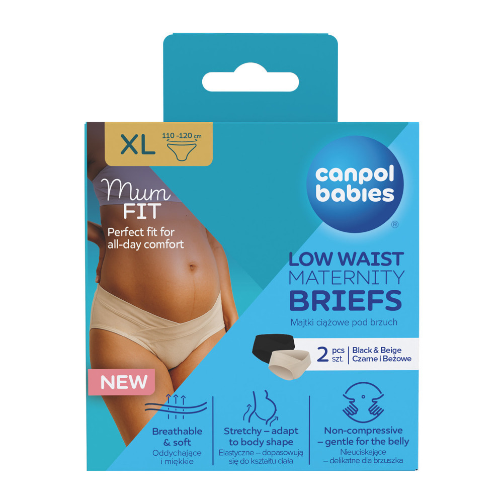 CANPOL BABIES Těhotenské kalhotky s nízkým pasem MumFIT 2ks