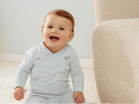 LITTLE DUTCH Triko dlouhý rukáv zavinovací Baby Blue