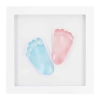 DOOKY Crystal Memories DeLuxe 3D Frame Handprint & Footprint