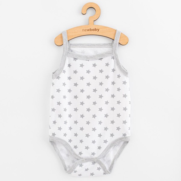 NEW BABY Kojenecké body bez rukávů Classic II hvězdičky