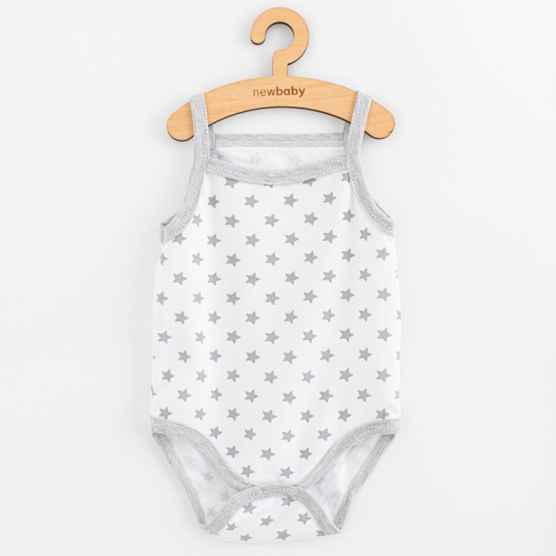 NEW BABY Kojenecké body bez rukávů Classic II hvězdičky