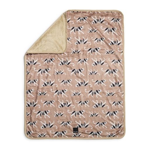 Elodie Details Sametová deka - White Tiger Warm Sand