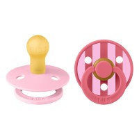 BIBS STUDIO Colour Block dudlíky z přírodního kaučuku 2ks - vel. 1