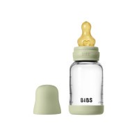 BIBS antikoliková skleněná lahev se silikonovým dudlíkem 120ml