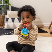 BABY EINSTEIN Kousátko s chrastítkem zebra Zen™ Shake-a-Shape bez BPA 0m+