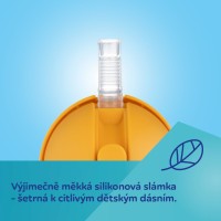 CANPOL BABIES Hrneček nevylévací se slámkou a závažím BabiesBoo 270ml