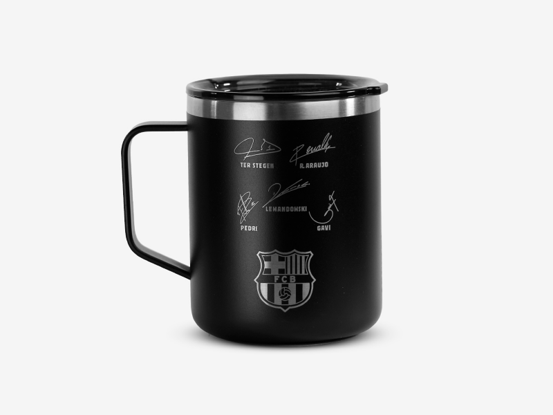 RUNBOTT Termohrnek 400 ml - FC Barcelona Black