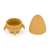 PETITE&MARS Hračka silikonová do vody s kartáčkem Splashy Rocket 6m+