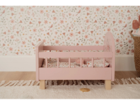 LITTLE DUTCH Postýlka pro panenky dřevěná s peřinkou Pink