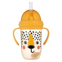 CANPOL BABIES Hrneček nevylévací se slámkou a závažím BabiesBoo 270ml