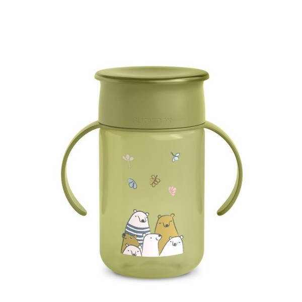 SUAVINEX 360° Hrníček na učení BEAR - ZELENÁ