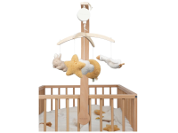 LITTLE DUTCH Hudební kolotoč dřevěný Newborn Naturals