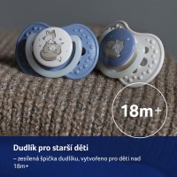 LOVI Dudlík svítící silikonový dynamický  NIGHT&DAY 0-6m 2ks